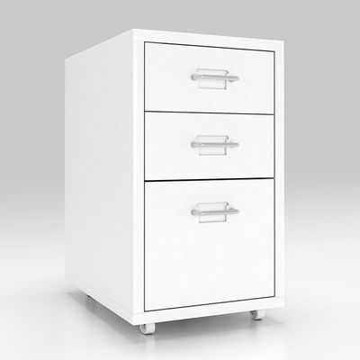 Εγχώρια κρεβατοκάμαρα 3 αποθήκευση κινητό Nightstand μετάλλων συρταριών με τις ρόδες