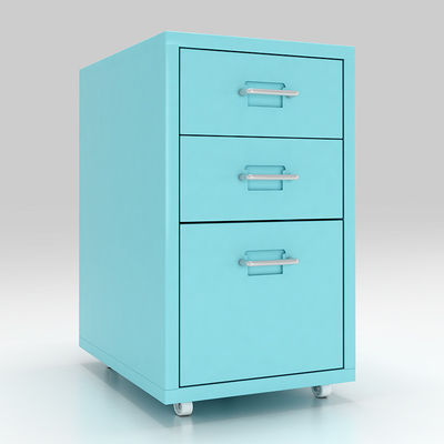 Εγχώρια κρεβατοκάμαρα 3 αποθήκευση κινητό Nightstand μετάλλων συρταριών με τις ρόδες