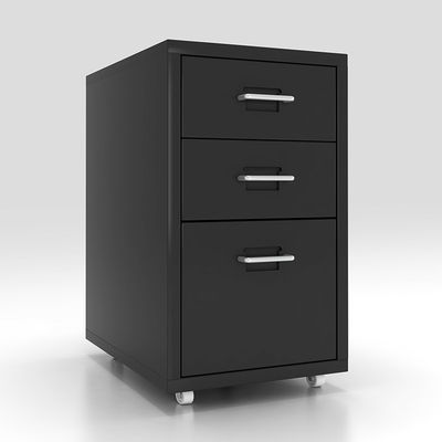 Εγχώρια κρεβατοκάμαρα 3 αποθήκευση κινητό Nightstand μετάλλων συρταριών με τις ρόδες